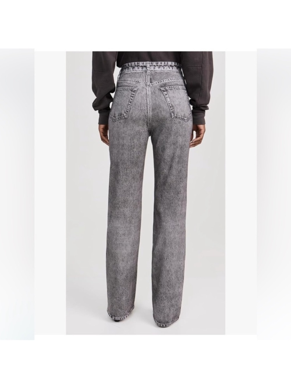 rag & bone Miramar Washed Black Wide Leg Jeans - Picture 2 of 13